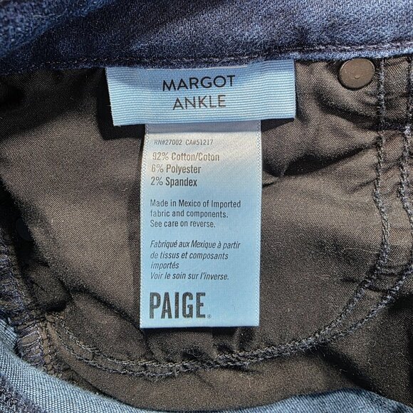 Paige Margot Ankle Jeans Womens 29 Blue High Rise Skinny Stretch Denim - Picture 5 of 10